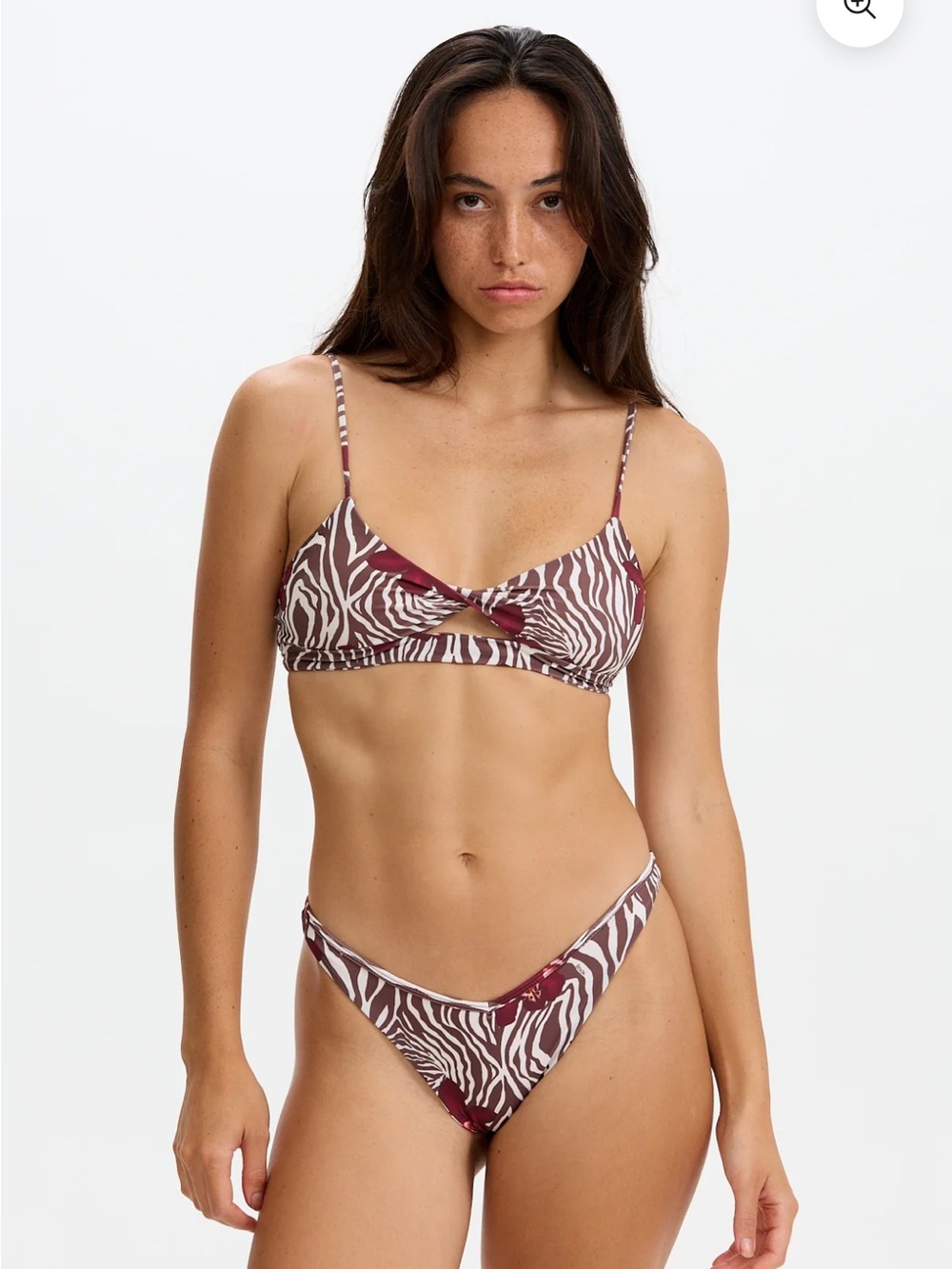 Benoa Swim Brown and White Zebra-Print Johnny bottoms